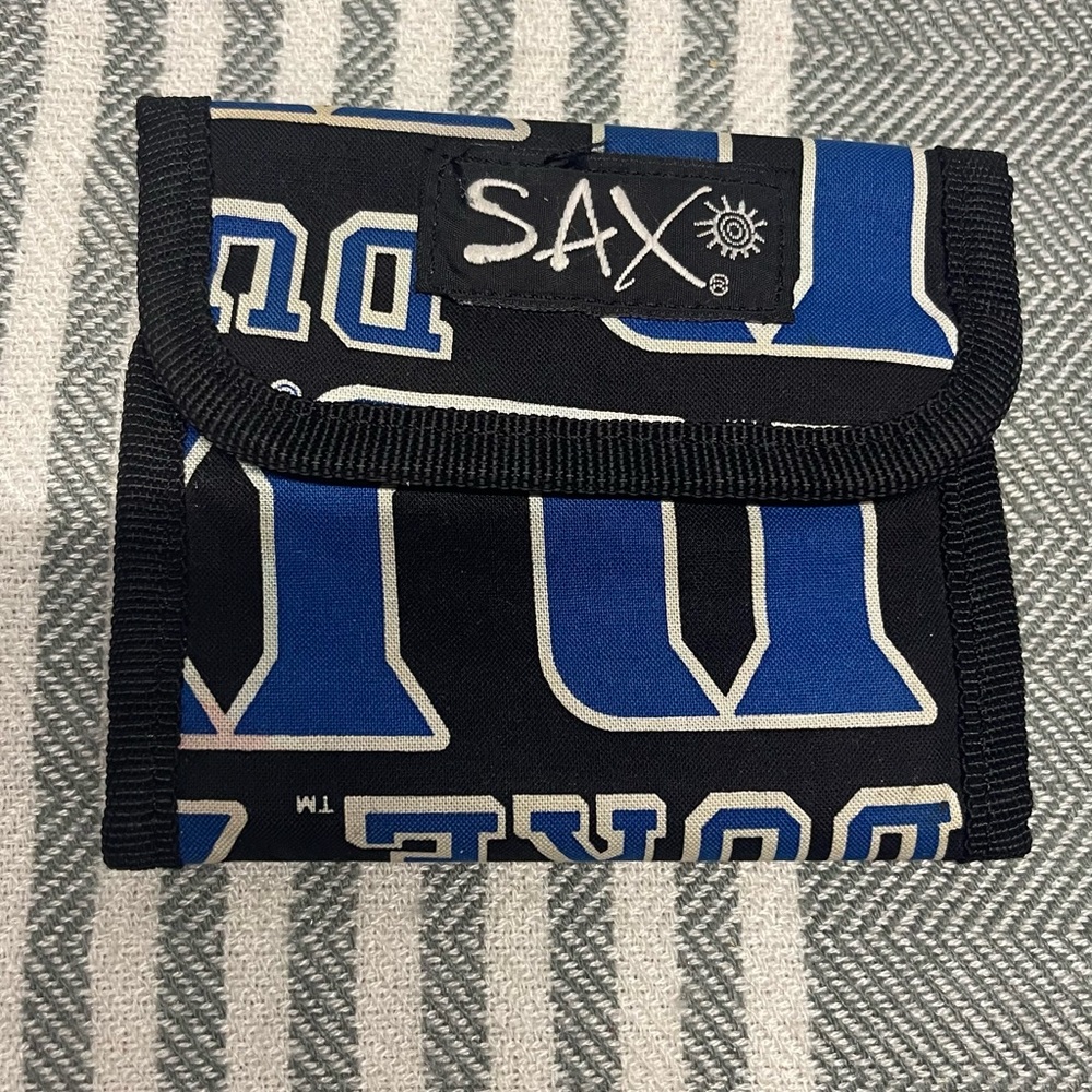 SAX DUKE Tri-Fold Wallet in Black‎ and Royal Blue